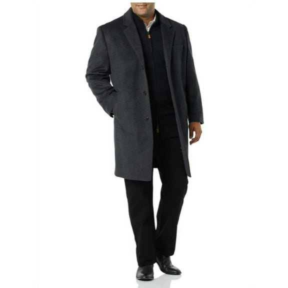 LONDON FOG Men's Coats Classic Fit Overcoats for Men Wool Blend Top Coats for Men Regular & Big-Tall Sizes