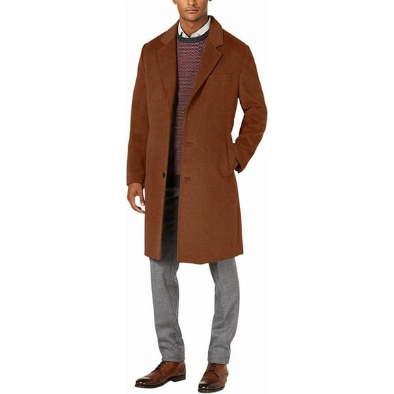 LONDON FOG Men's Coats Classic Fit Overcoats for Men Wool Blend Top Coats for Men Regular & Big-Tall Sizes