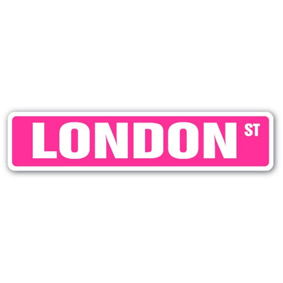LONDON Street Sign Childrens Name Room Sign | Indoor/Outdoor |  30" Wide