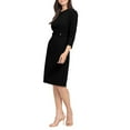 thumbnail image 1 of LONDON TIMES 3/4 SLEEVE BUTTON WAIST SHEATH DRESS, 1 of 2