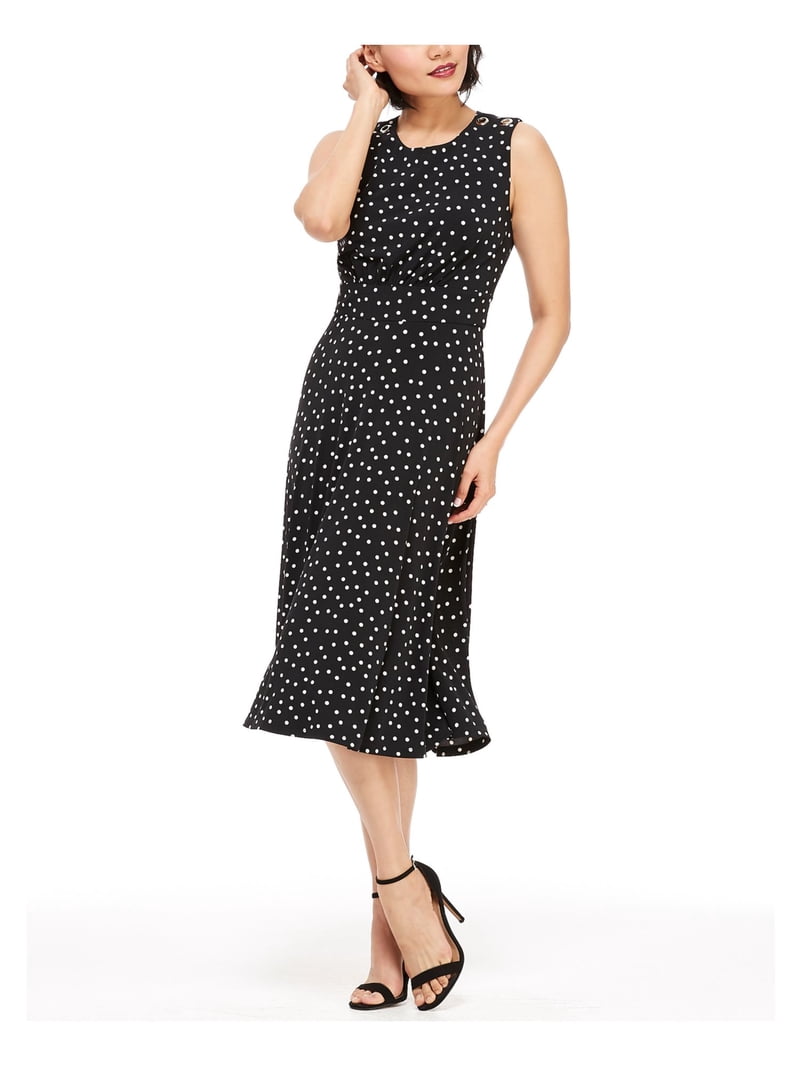 LONDON TIMES Womens Navy Jersey Gathered Zippered Partially Lined Polka Dot Sleeveless Crew Neck Below The Knee Fit + Flare Dress Petites 12P - Walmart.com LONDON TIMES Womens Navy Jersey Gathered Zippered Partially Lined Polka Dot Sleeveless Crew Neck Below The Knee Fit + Flare Dress Petites 12P - Walmart.com