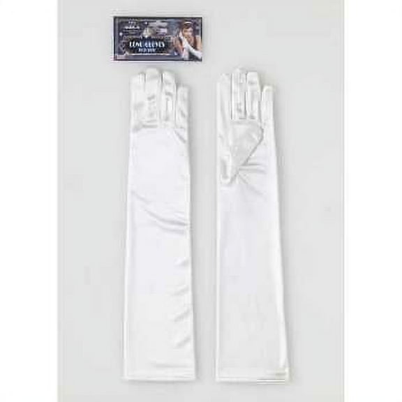 LONG BEIGE SATIN GLOVES