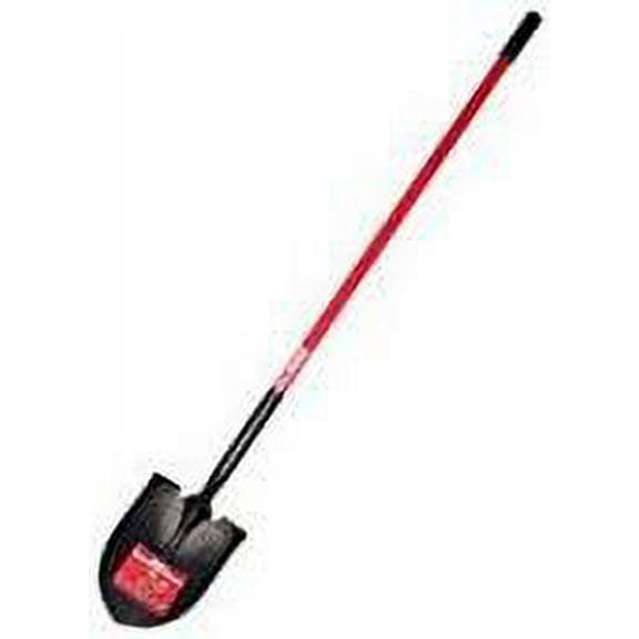 Bully Tools Round Point Shovel Fiberglass Handle Ergonomic - Multicolor - 59.25 In  Residential Use, Standard Application