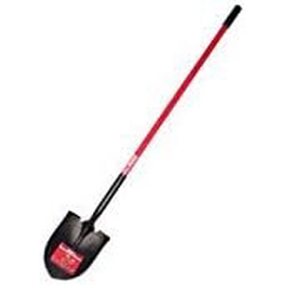 Bully Tools Round Point Shovel Fiberglass Handle Ergonomic - Multicolor - 59.25 In