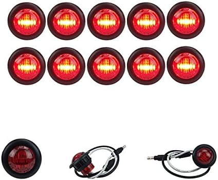 Miro-Flex LED Clearance or Side Marker Light w/ Chrome Bezel - Submersible - 3 Diodes - Red Lens Optronics Trailer Lights MCL17RB