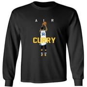 LONG SLEEVE BLACK Warriors Air Steph Curry T-shirt YOUTH