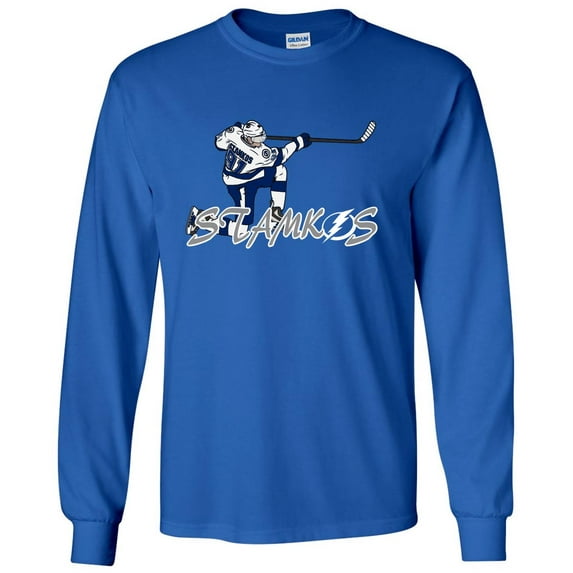 LONG SLEEVE BLUE Lightning Steven Stamkos Logo T-shirt ADULT