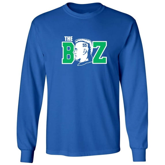 LONG SLEEVE BLUE Seahawks Brian Bosworth The Boz T-shirt YOUTH SMALL