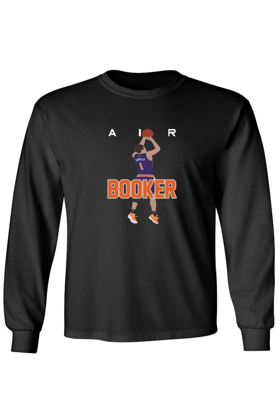 LONG SLEEVE Black Devin Booker Suns AIR T-shirt YOUTH XL