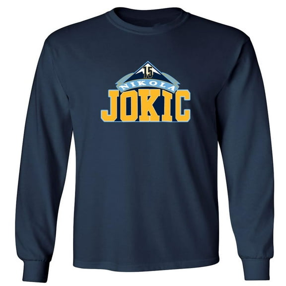 LONG SLEEVE Blue Nikola Jokic Nuggets Logo Joker Shirt T-Shirt