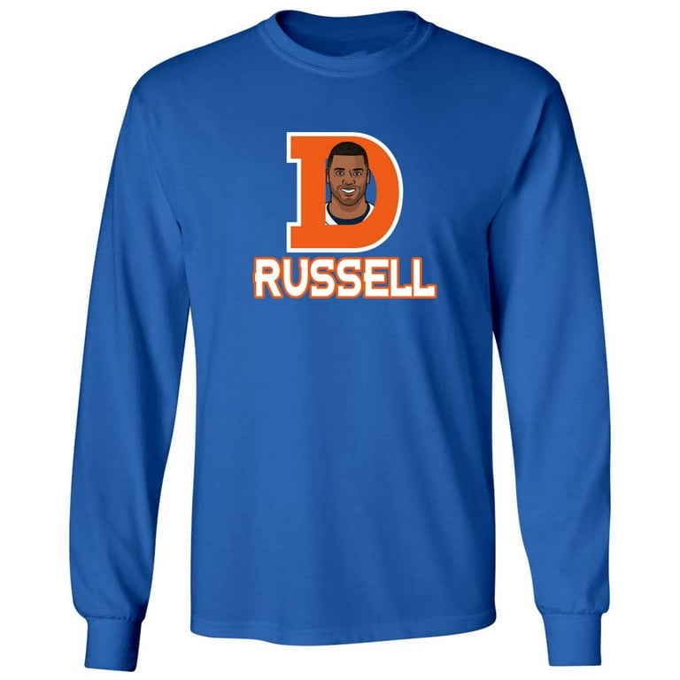 LONG SLEEVE Broncos Russell Wilson Old School D T shirt Walmart