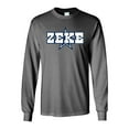 thumbnail image 1 of LONG SLEEVE CHARCOAL Dallas Ezekiel Elliott "Zeke Logo" T-Shirt ADULT, 1 of 1
