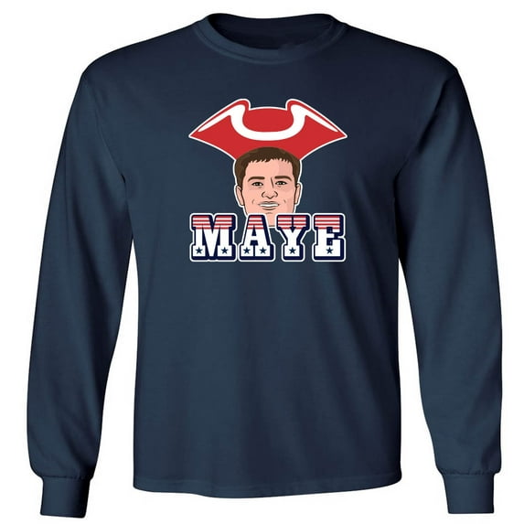 LONG SLEEVE Drake Maye Logo New England Shirt T-Shirt