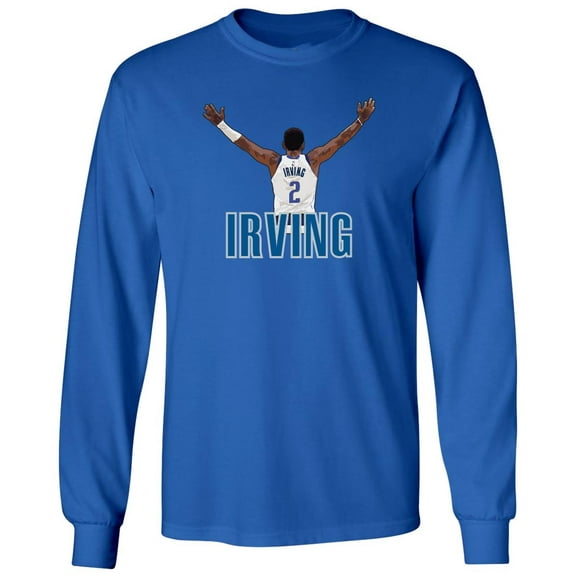 LONG SLEEVE Mavericks Mavs Kyrie Irving Pic Shirt T-Shirt Blue