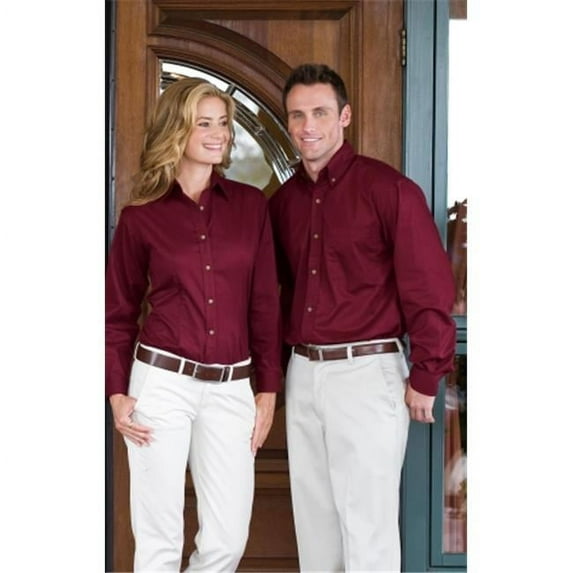 LONG SLEEVE PERFORMANCE BRUSHE 622 BURGUNDY 2XL