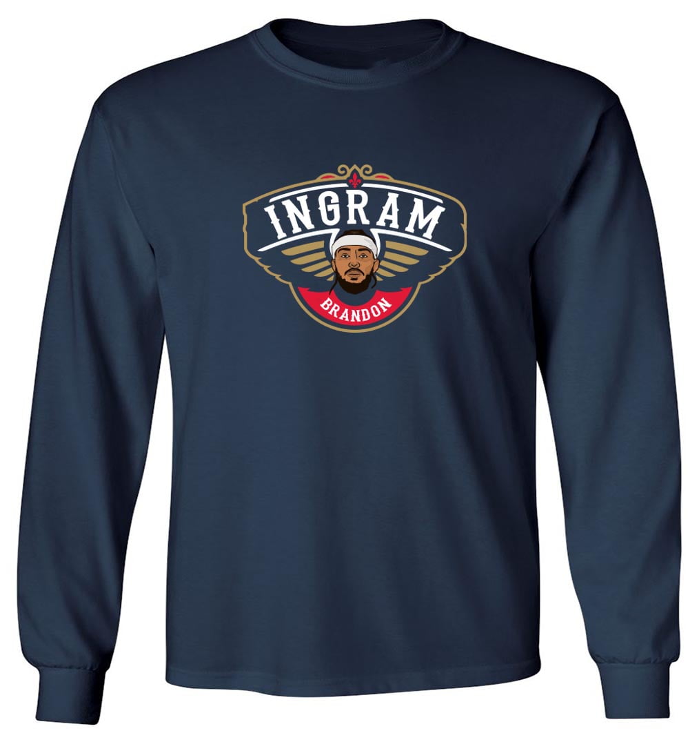LONG SLEEVE Pelicans Brandon Ingram Logo T-shirt 