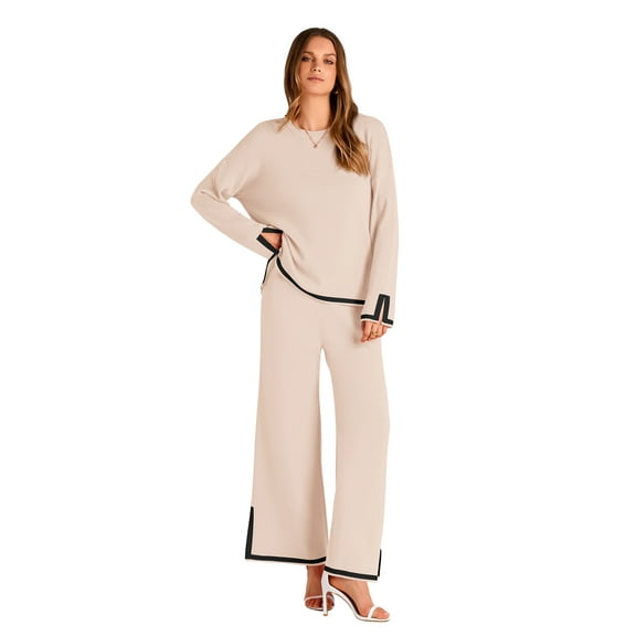 PRETTYGARDEN Women's Long Sleeve Pant Set, Sizes S-XXL