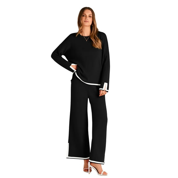 PRETTYGARDEN Women's Long Sleeve Pant Set, Sizes S-XXL