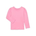 thumbnail image 1 of Garanimals Toddler Girl Long Puff Sleeve Solid T-Shirt, Sizes 18M-5T, 1 of 3