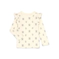thumbnail image 1 of Garanimals Toddler Girl Ruffle Shoulder Long Sleeve Printed T-Shirt, Sizes 18M-5T, 1 of 3