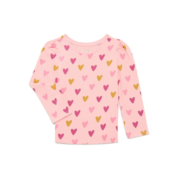 Garanimals Toddler Girl Long Puff Sleeve Printed T-Shirt, Sizes 18M-5T