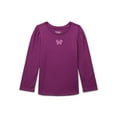 thumbnail image 1 of Garanimals Toddler Girl Long Puff Sleeve Embroidered T-Shirt, Sizes 18M-5T, 1 of 3