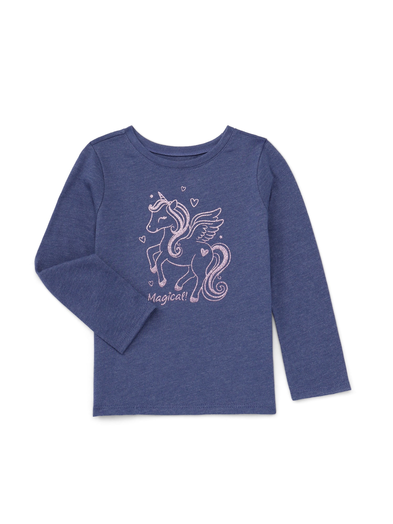 Garanimals Toddler Girl Long Sleeve Graphic T-Shirt, Sizes 18M-5T