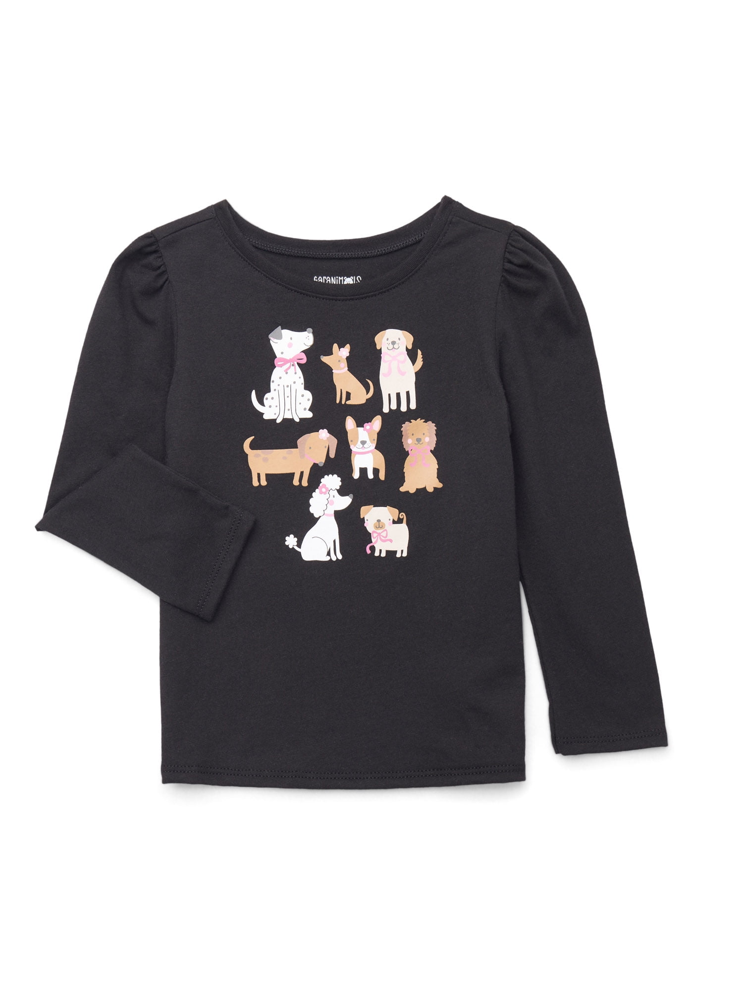 Garanimals Toddler Girl Long Puff Sleeve Graphic T-Shirt, Sizes 18M-5T