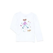 Garanimals Toddler Girl Long Puff Sleeve Graphic T-Shirt, Sizes 18M-5T
