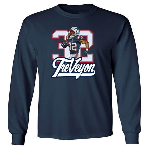 LONG SLEEVE TreVeyon Henderson 32 New England Shirt T-Shirt
