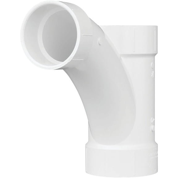 Charlotte Pipe PVC Long Turn T Wye - 4x4x3 - Multicolor Residential Use, Standard Application