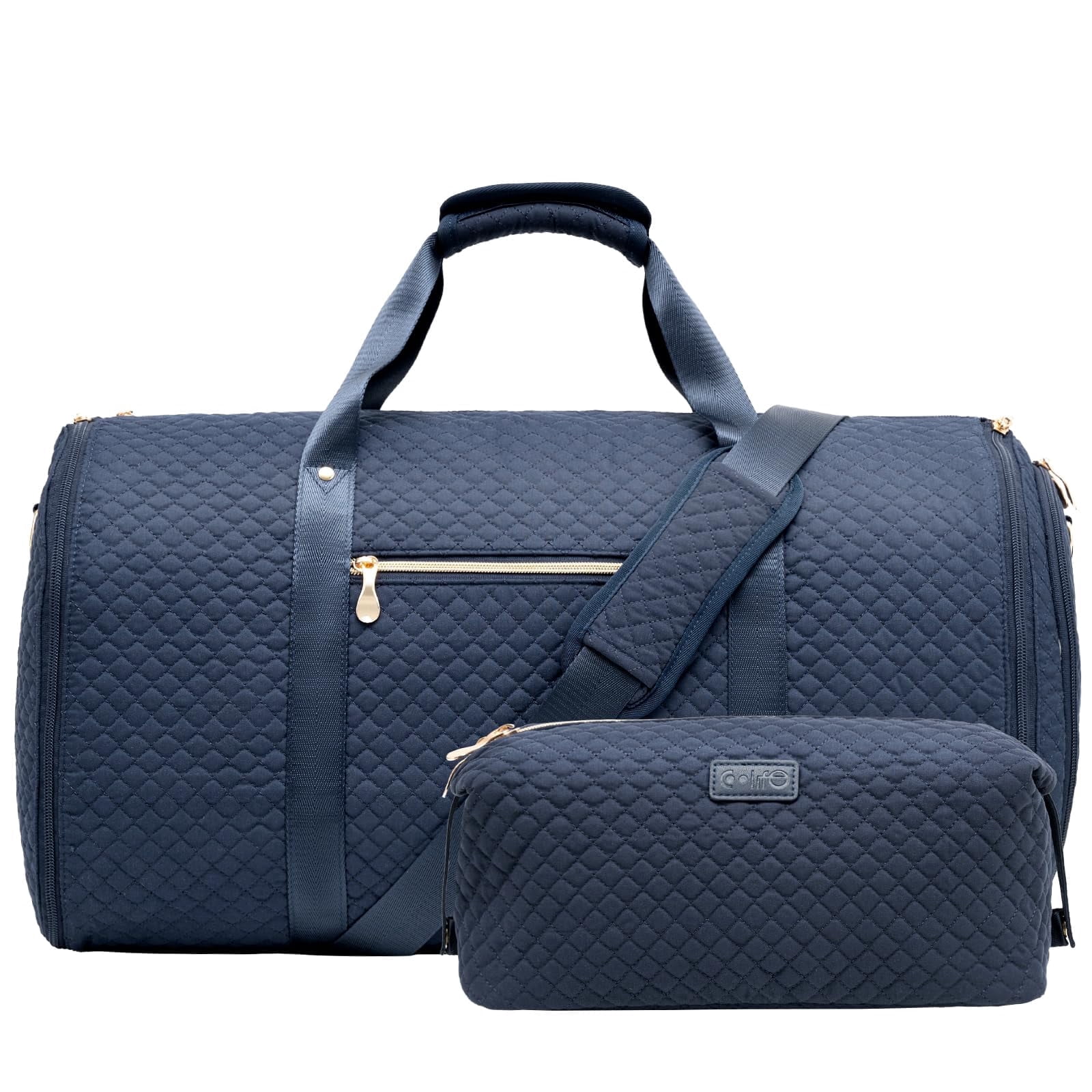 LONG VACATION Garment Bag Carry On Convertible Travel Duffel Bag with Shoe Pouch Weekender Bag for Women Men 2 in 1 Hanging Suit Bag with Shoulder Strap Business Travel Bag