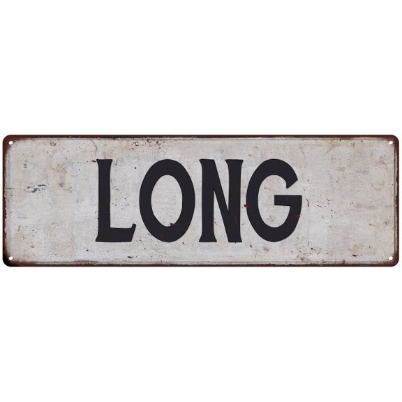 LONG Vintage Look Rustic Chic Metal Sign 8x24 108240036029