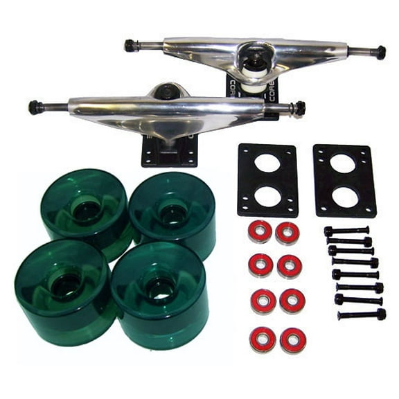 LONGBOARD Package CORE 6 in SILVER TRUCKS 76mm Grn WHEELS