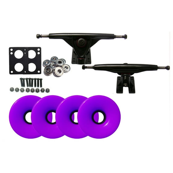 LONGBOARD SKATEBOARD 180 TRUCKS/WHEELS/BEARINGS PACKAGE
