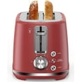 thumbnail image 1 of LONGDEEM 2 Slice Toaster - 6 Settings, Extra Wide Slots, High Lift, Auto Shutoff - Red, 1 of 7