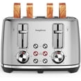 thumbnail image 1 of LONGDEEM 4 Slice Toaster - 6 Browning Levels, Wide Slots, High Lift Lever - Silver, 1 of 7
