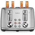 thumbnail image 1 of LONGDEEM 4 Slice Toaster - 6 Browning Levels, Wide Slots, High Lift Lever - Silver, 1 of 7