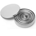 LONGHEXINA 12 Pcs Sturdy Stainless Steel Circle Round Cookie Cutters ...