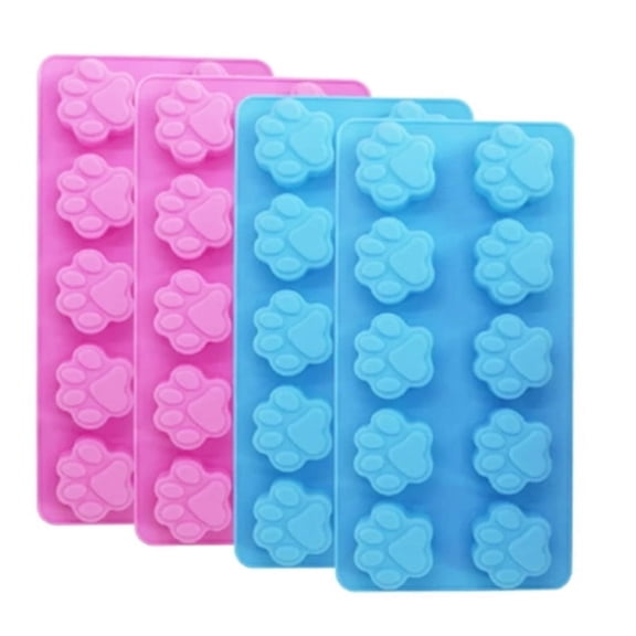 LONGHEXINA Food Grade Silicone Paw Print Mold for Oven Microwave Freezer Dish