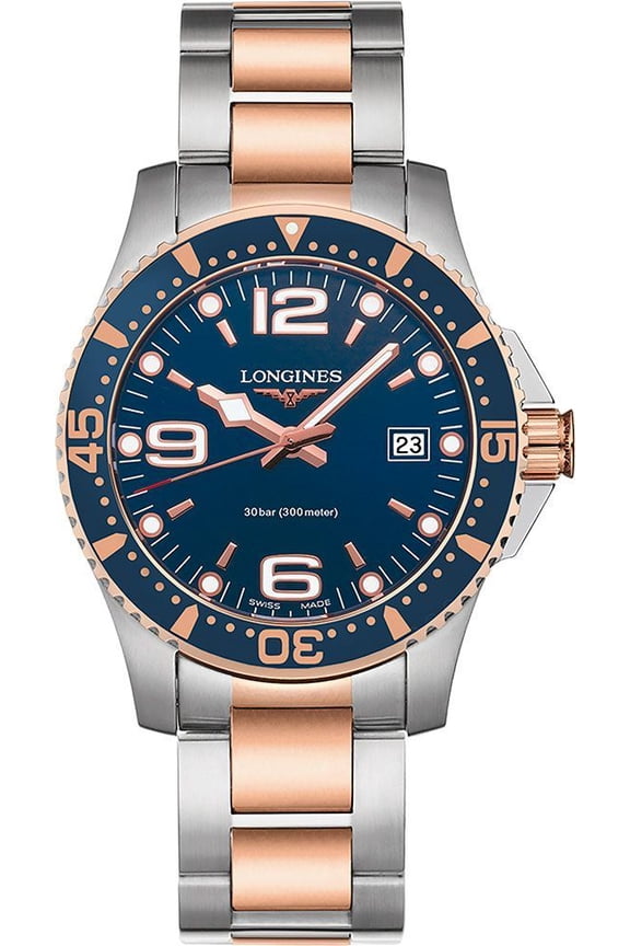 HydroConquest 41MM Blue Dial 2Tone Men's Watch L3.740.3.98.7