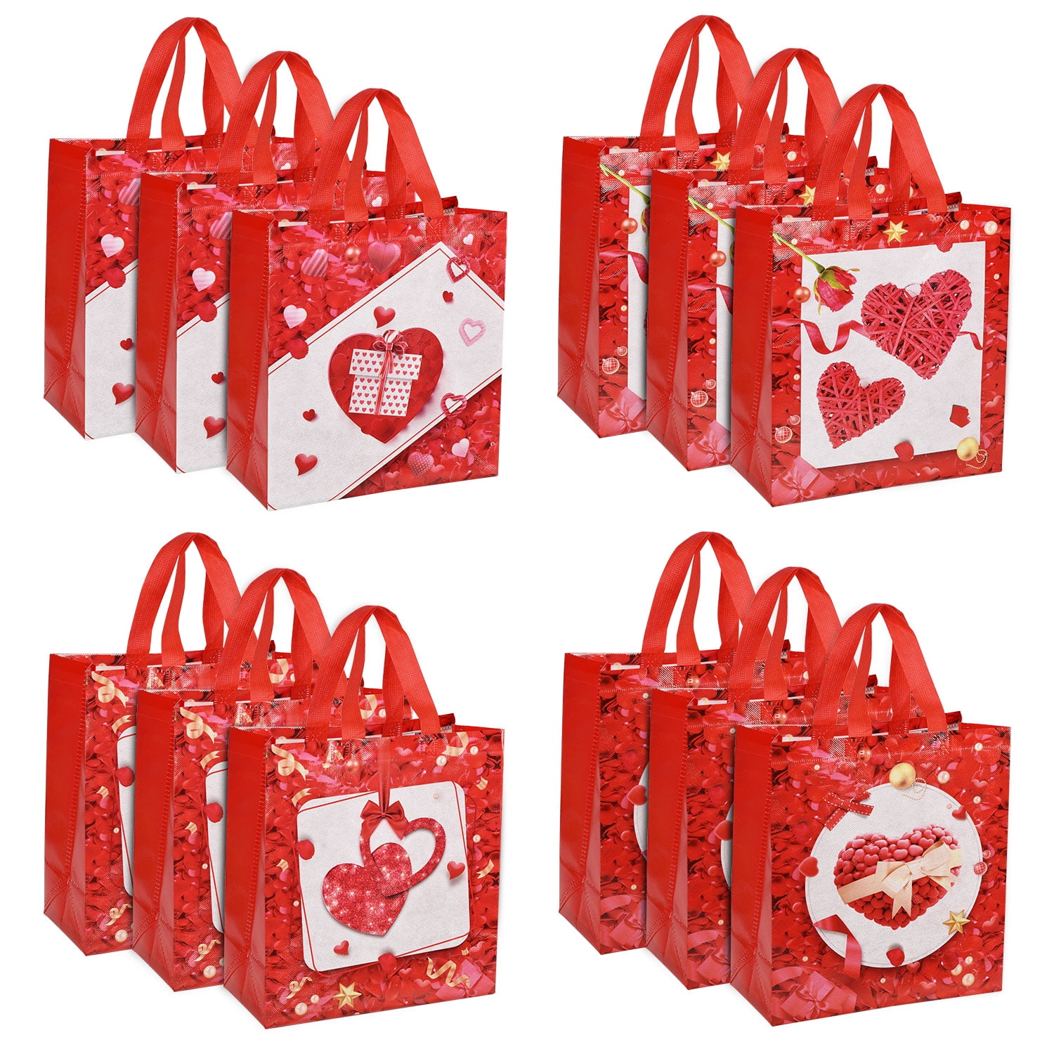 12PCS The New ins paper fresh Paper bag gift bag thanksgiving return bag  packaging with handle 4 colors mixed - AliExpress