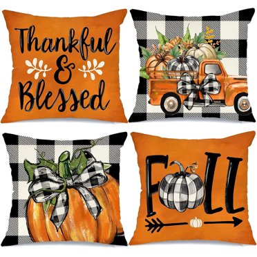 GEEORY Fall Decorative Throw Pillow Covers 18 X 18 Inch Set