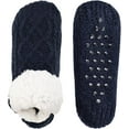 thumbnail image 1 of LONGRV Women Knitted Slipper Socks Cozy Sherpa Fuzzy Socks Non Slip Socks Winter Indoor Double Layer Bedroom Slipper Socks, 1 of 7