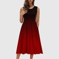 thumbnail image 1 of LONGZUVS Spring Dresses for Women 2023 Trendy Dress Casual V Neck Cap Sleeve Cocktail Formal Dresses Short Sleeve V-Neck A-line Midi Dress, 1 of 9