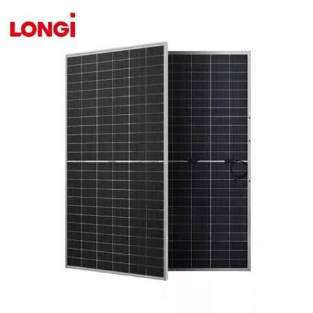 LONGi Hi-MO 7 590W Bifacial Solar Panel LR5-72HGD, High-Efficiency Monocrystalline Dual Glass Module for Commercial and Utility Solar Systems