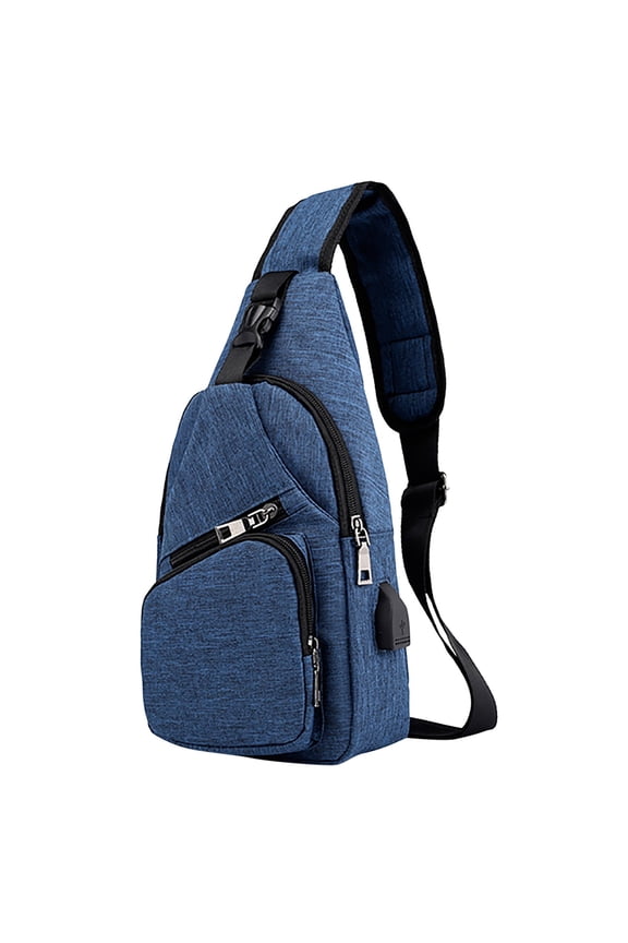 Anti-Theft Daypack Crossbody Sling Backpack, USB Charging Connector Port, Lightweight Day Pack for Travel, Hiking, Everyday