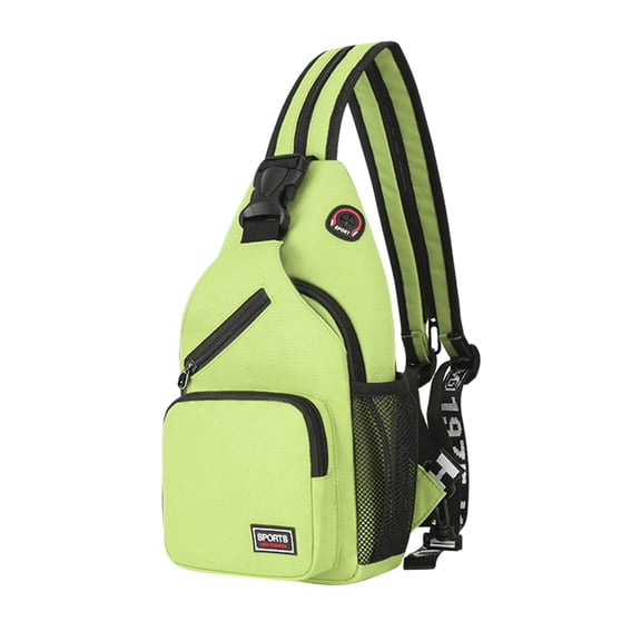 LONGshukeji Women Men Sports Sling Chest Bag Multi Pocket Crossbody Backpack for Cycling Hiking Daily Travel