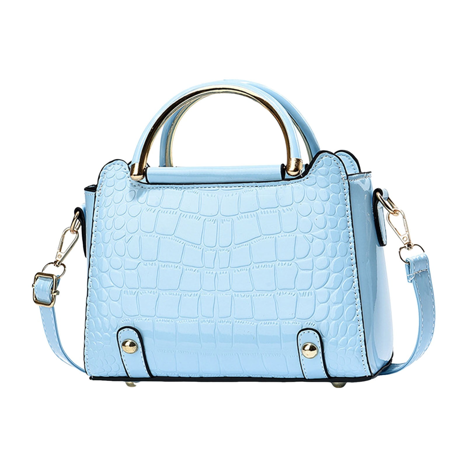 LONGshukeji Crocodile Crossbody Shoulder Bags for Women, Trendy Purse for Phone, Womens Top Handle Clutches Handbags
