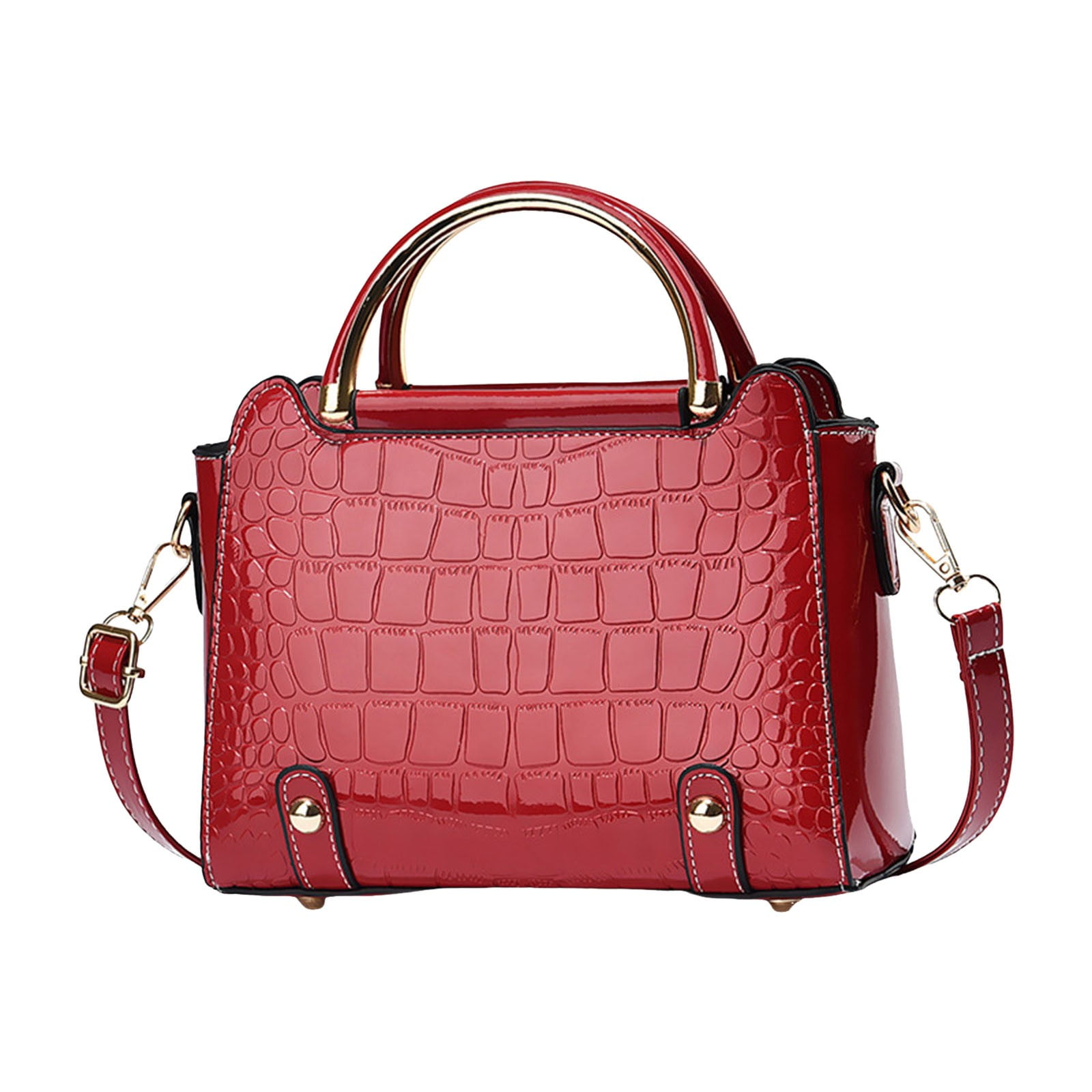 LONGshukeji Crocodile Crossbody Shoulder Bags for Women, Trendy Purse for Phone, Womens Top Handle Clutches Handbags